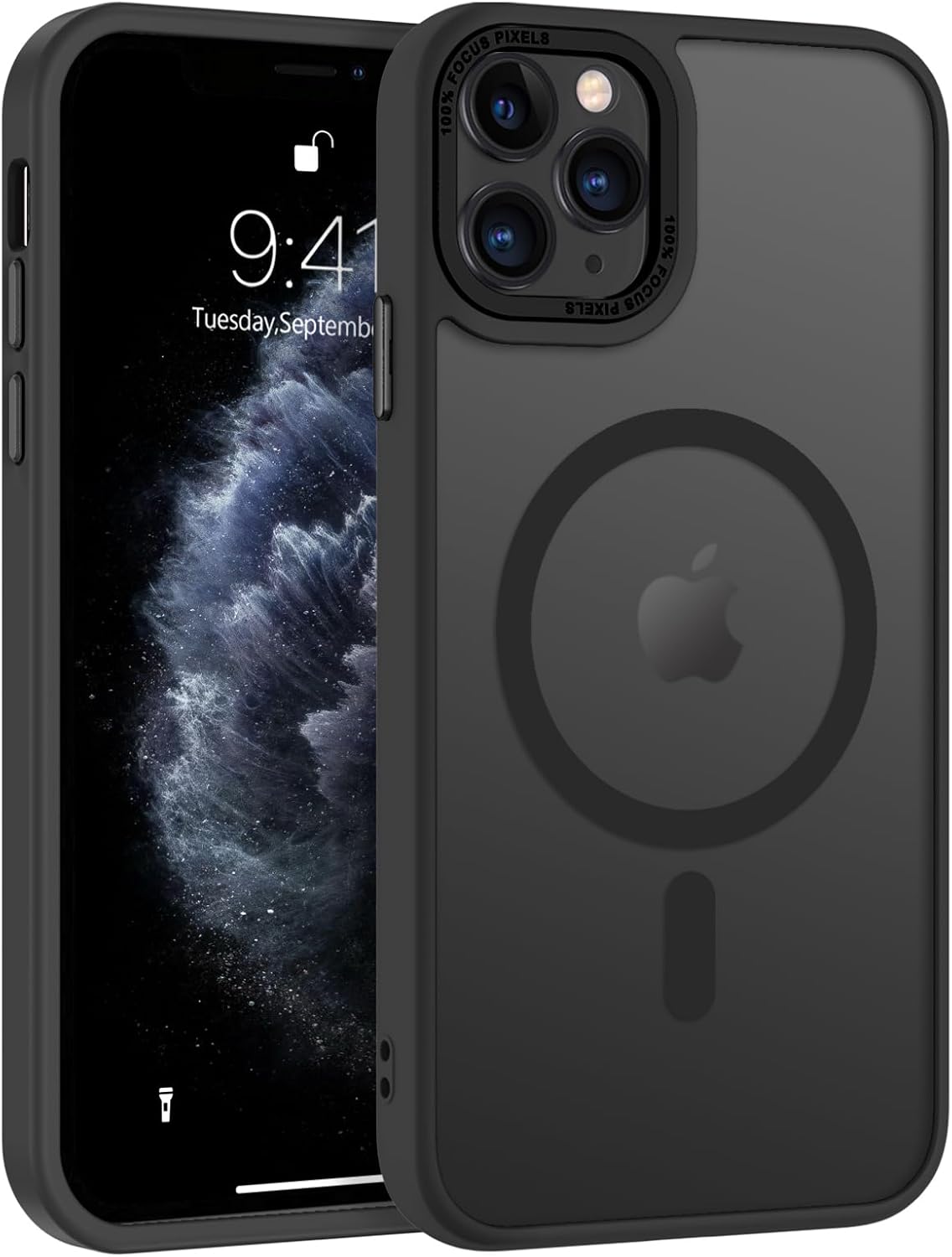 BENTOBEN for iPhone 11 Pro Case 2019 [Compatible with Magsafe] Translucent Matte Magnetic Phone Case iPhone 11 Pro 5.8″ Slim Thin Shockproof Bumper Women Men Protective Cases Cover, Black