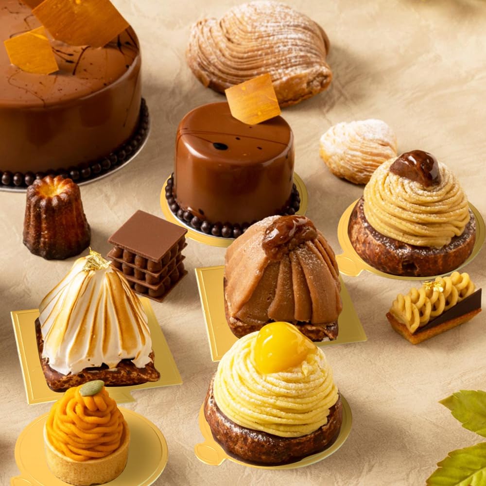 Tablas Para Tartas De Mousse, 100 Piezas Tabla Para Tartas De Mousse Bandeja De Papel Para Cupcakes La Mejor En Su Clase