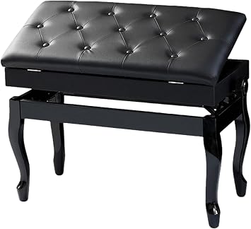 Piano Chair, Foldable, Piano Chair, Bench, Adjustable Height, Wooden Piano Chair, Electronic Piano Chair, Stepless Screw-on Elevation, Keyboard Bench, Cat Legs, Keyboard Chair, Electronic