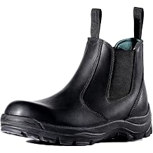 Golden Retriever Men's Steel Toe Slip On Waterproof Fire Station Work Boots