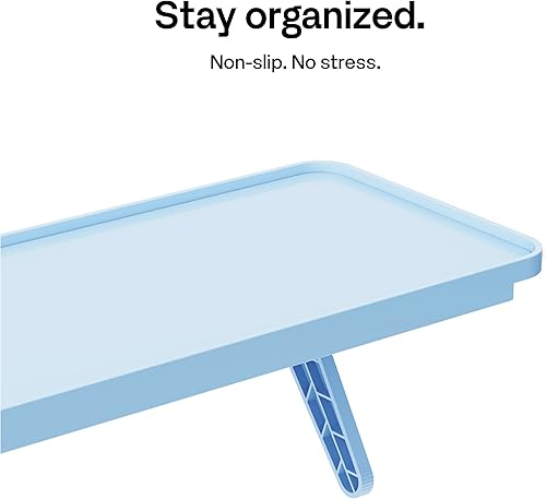 Miniatura 4 de Pixio 12 inch Blue Monitor Storage Top Shelf - Adjustable Platform, Universal Fit, Holds Up to 13lbs, Works on TV, Flat, Curved Monitors, Storage