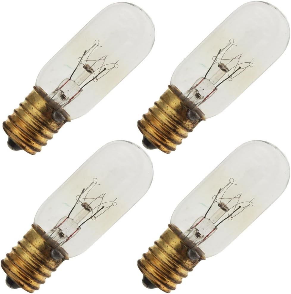 15T7N 120V, 15 Watt, T7, Intermediate Screw (E17) Base Tubular Light Bulb (4 Bulbs)
