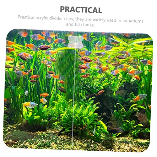 Yardwe 4 Pcs clipe ventosa para aquário - Clipes divisores aquário - Grampos suporte para aquário ve