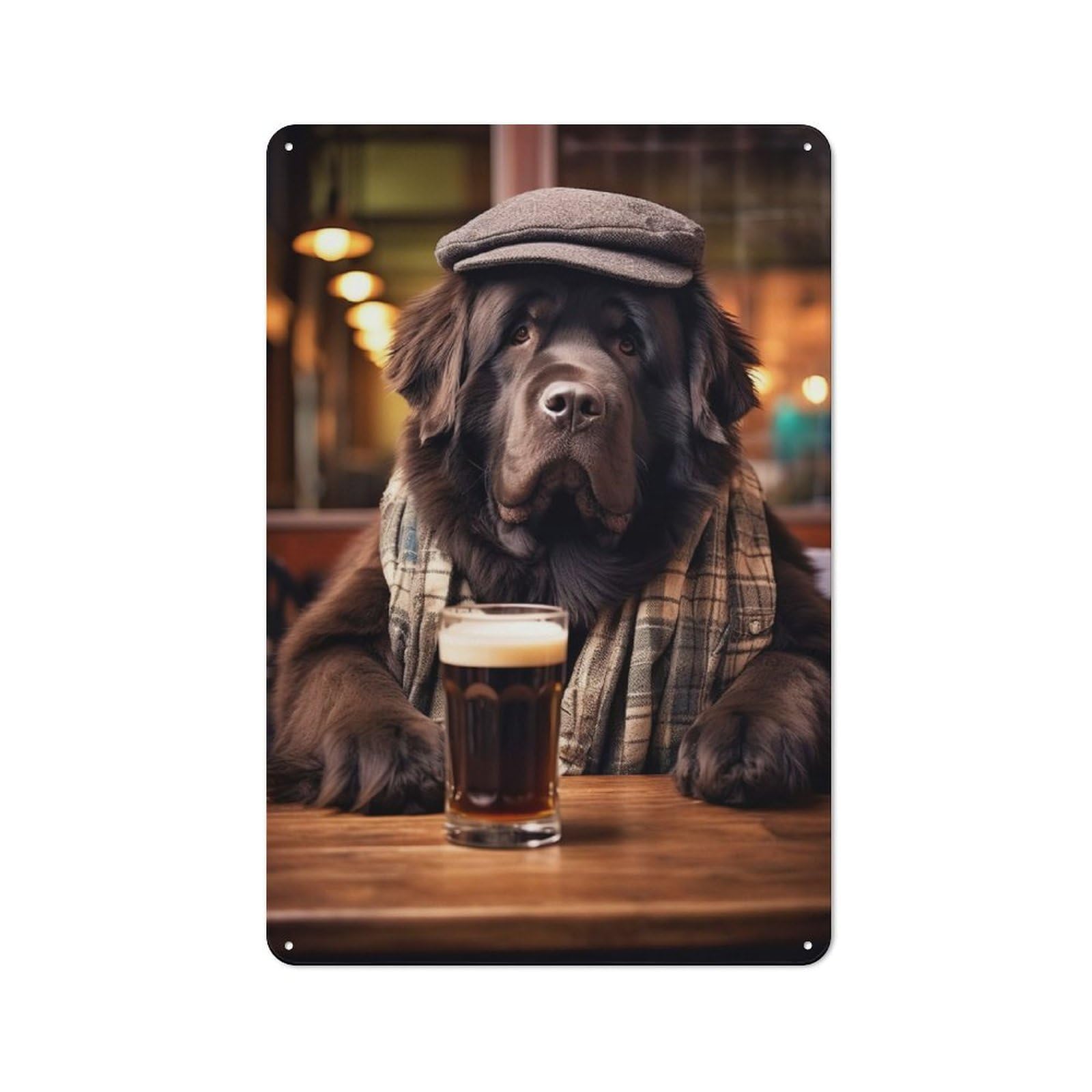 Junmoney Newfoundland In The Pub Vintage Tin Sign 30X20cm With For Kitchen Or Home Bar, For Metal Sign Collectors, For Kitchen And Home Bar Decor
