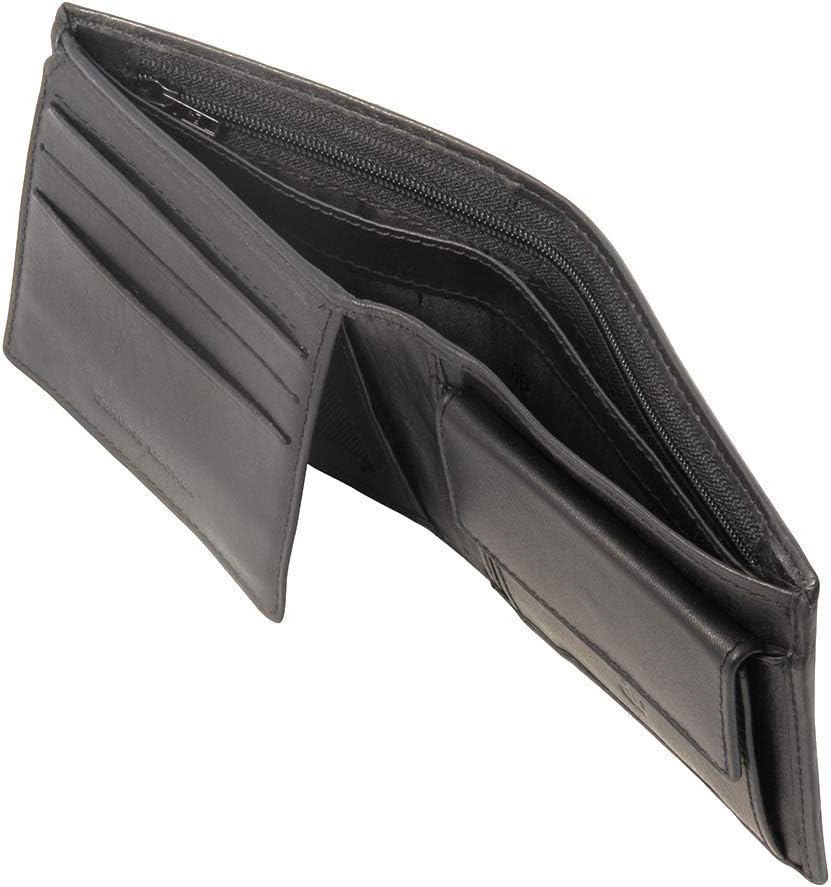 Portafoglio uomo di pelle con tasca segreta a lampo firmato DV Nero :  Amazon.it: Moda