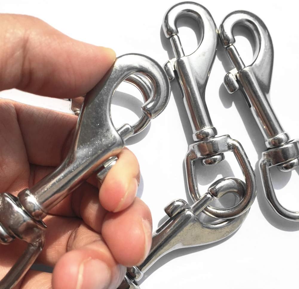 JCPLYNN Swivel Eye Bolt Snap Hooks, Stainless Steel 316 Marine Grade