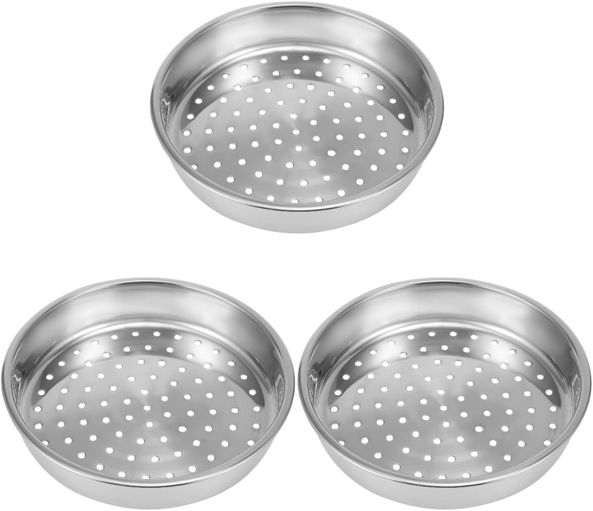 UPKOCH 3pcs Steamer Dim Sum Basket Trivet Rack Meat Vegetable Steaming ...