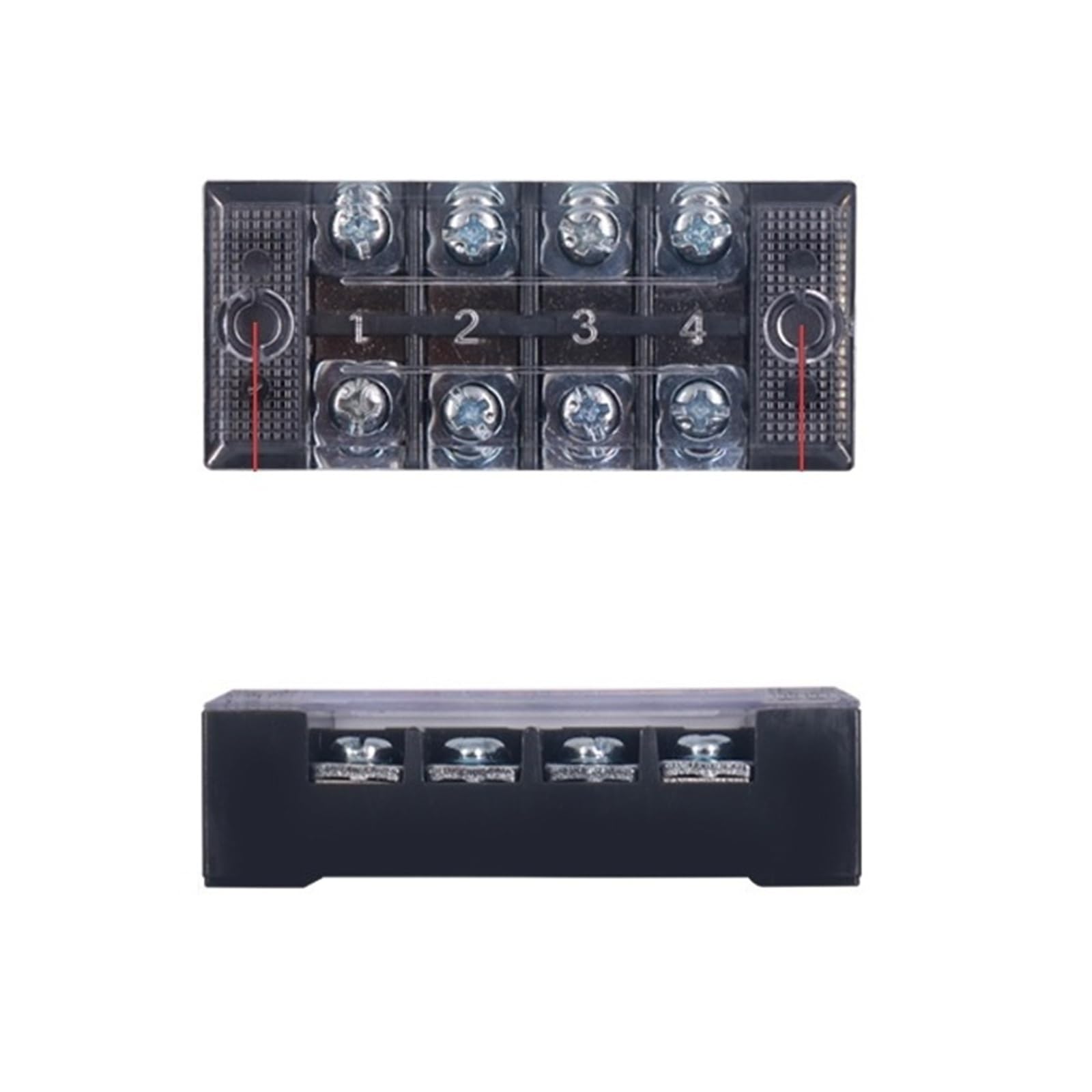 Bornier TB 25A 4P connecteur de cuivre pour boîtier de distribution