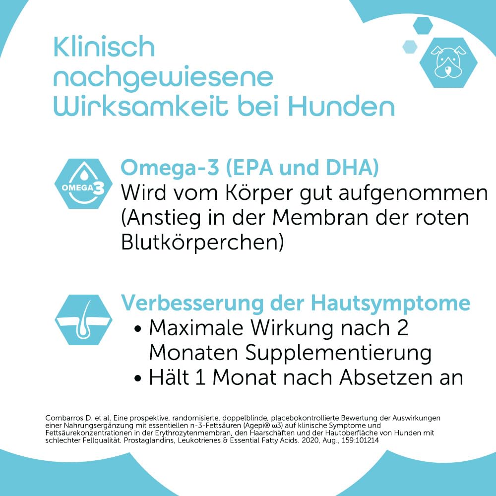 MP Labo Agepi® Omega 3 für Hunde und Katzen - Reich an Essenziellen Fettsäuren (180 Kapseln)
