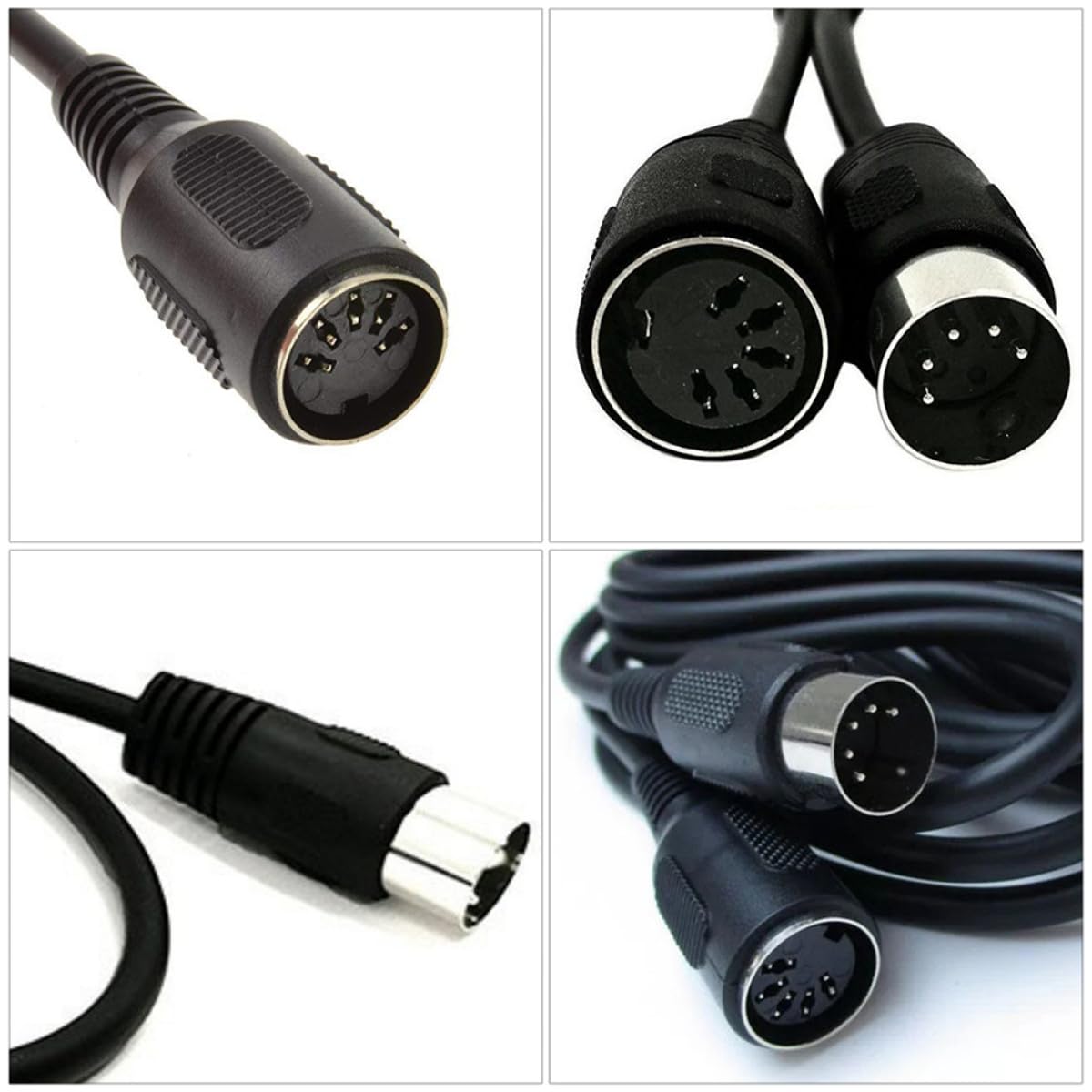 5-pin Midi Extension Cable Male to Female 3 Meter Instrument Audio Equipment Cable Accessory for Keyboard Synthesizer and Audio Devices