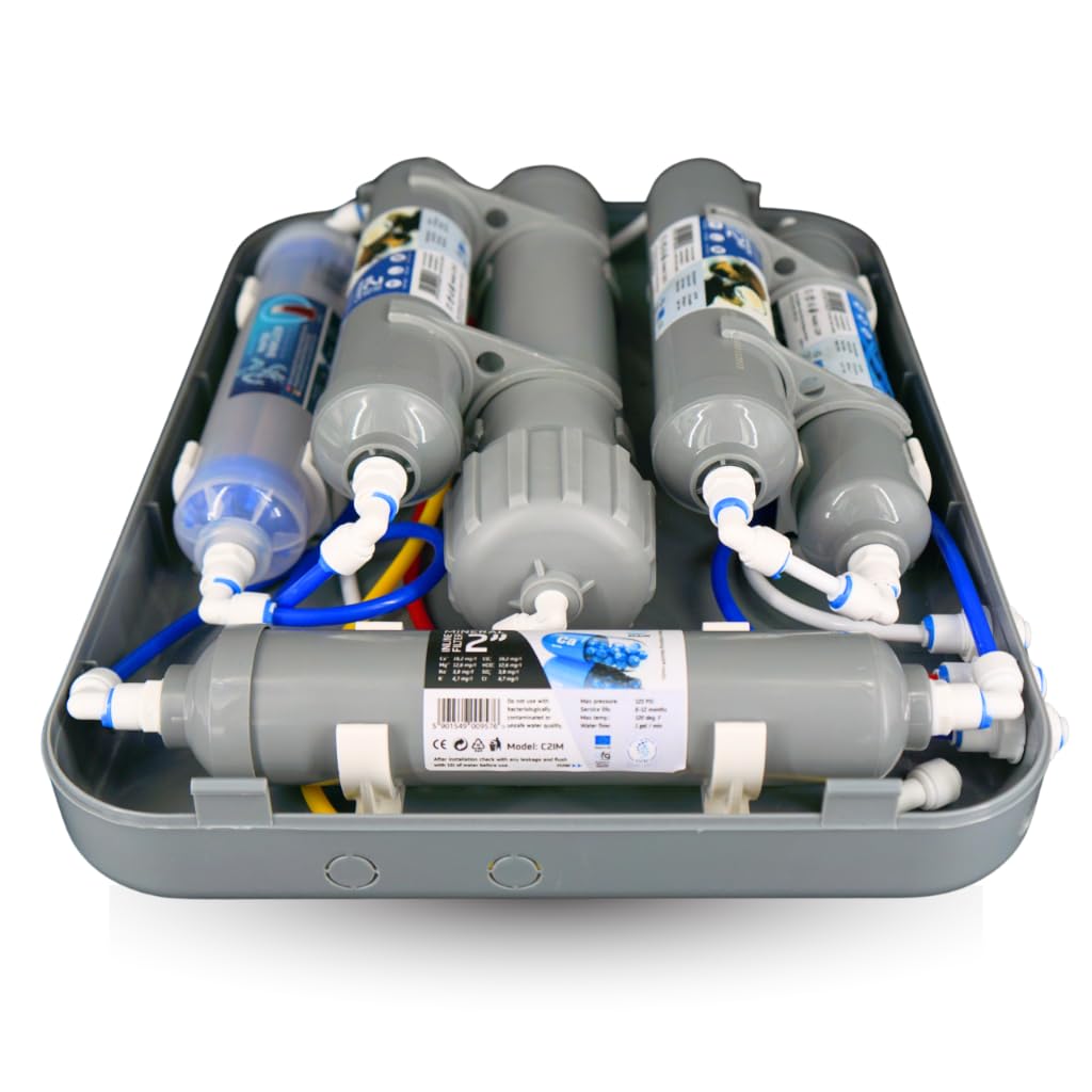 Ersatzfilter Set für Umkehrosmose Wasserfilter RO7 Slim mit Carbon Aktivkohlefilter Mineralisierung Ionisierung und Sedimentfilter 5-teilig für sauberes Trinkwasser