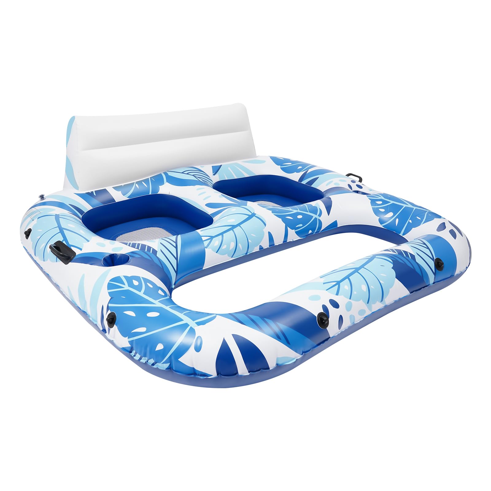 Poltrona gonfiabile per 2 persone, per piscina, per adulti, grande sedile per piscina, materassino gonfiabile per piscina