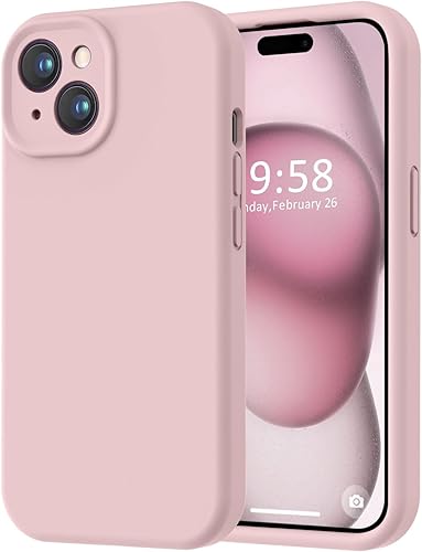 Miniatura 1 de LOVE 3000 Funda compatible con iPhone 15, cámara de cobertura completa de silicona suave, protección contra caídas de 8 pies, forro de microfibra