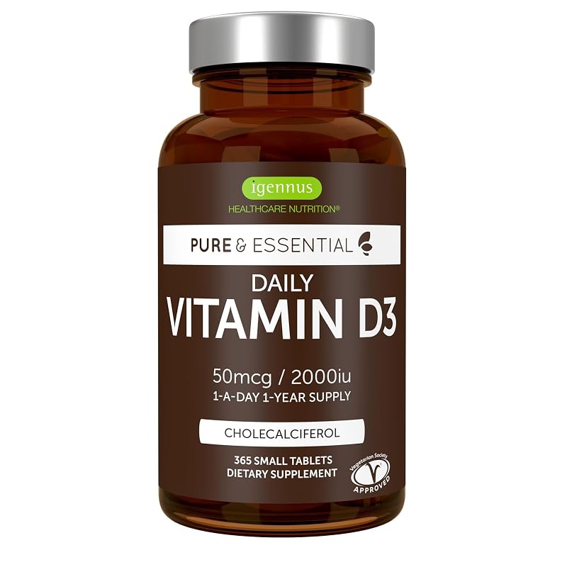 Igennus Healthcare Nutrition Vitamina D3 2.000 UI (50 mcg) 365 comprimidos