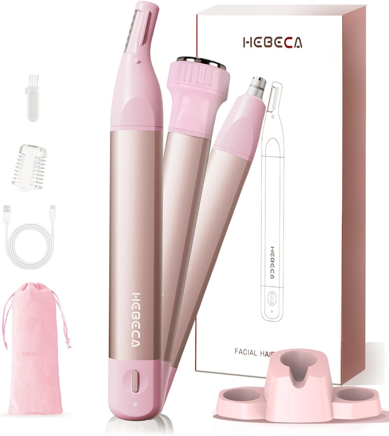 Nose Hair Trimmer for Women 3in1 Facial Hair Removal Trimmers with Storage Base – Waterproof, Portable USB Rechargeable with Travel Bag- Trims Nose, Ear, Eyebrow, Peach-Fuzz, Lips, Chin Face Hair Nose Hair Trimmer for Women 3in1 Facial Hair Removal Trimmers with Storage Base – Waterproof, Portable USB Rechargeable with Travel Bag- Trims Nose, Ear, Eyebrow, Peach-Fuzz, Lips, Chin Face Hair