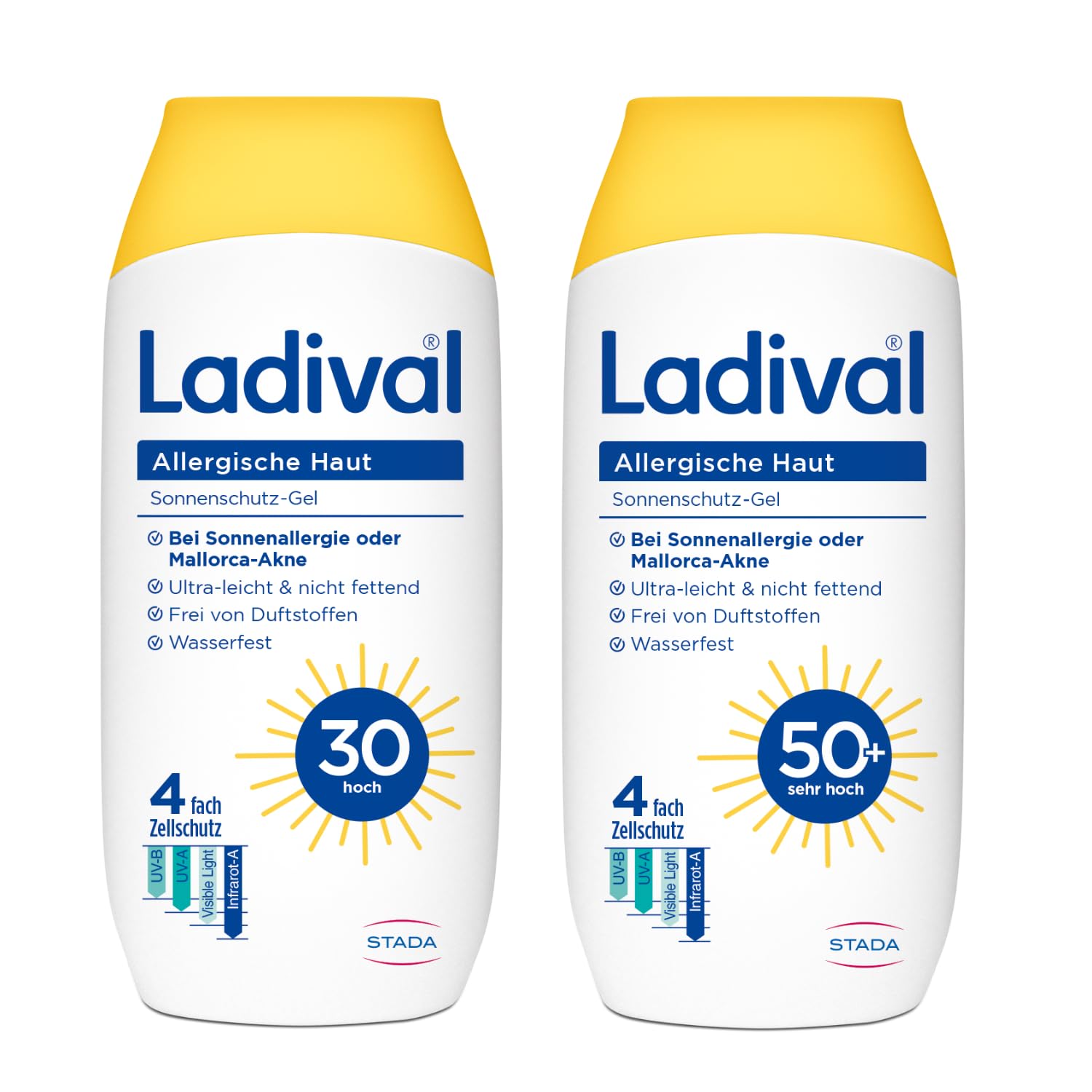 Bundle of Ladival Allergische Haut Sonnenschutz-Gel LSF 30 200ml + Ladival Allergische Haut Sonnenschutz-Gel LSF 50+ 200ml