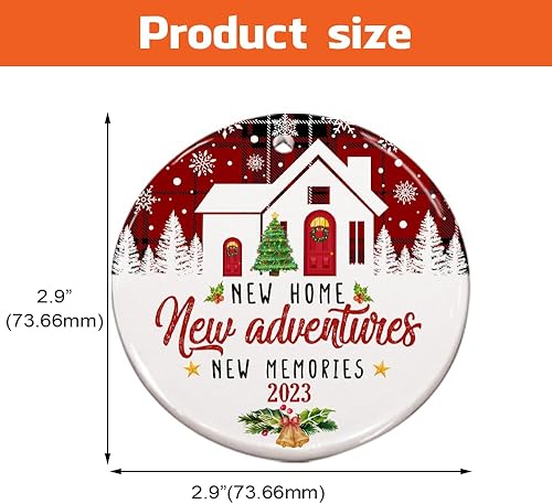 Miniatura 6 de Adorno de Navidad para el hogar 2023, regalo de inauguración de la casa, adorno de nuestra primera Navidad en el nuevo hogar, recuerdo del primer