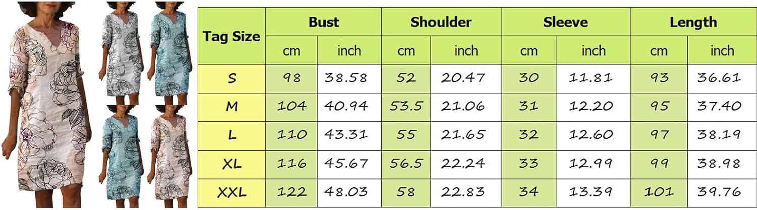 Miniatura 4 de Fudule Vestido casual de verano para mujer, cuello en V, manga corta, suelto, elegante, vestido midi para fiesta de cóctel