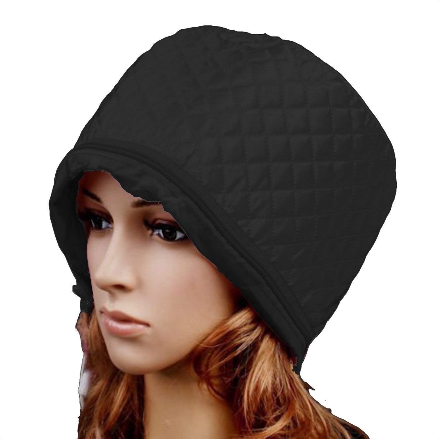 Hair Care Thermal Head Spa Cap For Detachable Temperature Control Heating for Damaged Hair and Nourishing Moisturize Deep Conditioning Home SPA Steam Haircare, Facial Hair Steamer…(color Black)