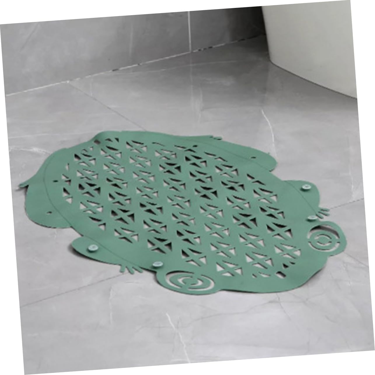 LIFKOME Cartoon Bathtub Mat Boys and Girls Bathroom Slip Suction Pad Bathing Toy Storage Basket
