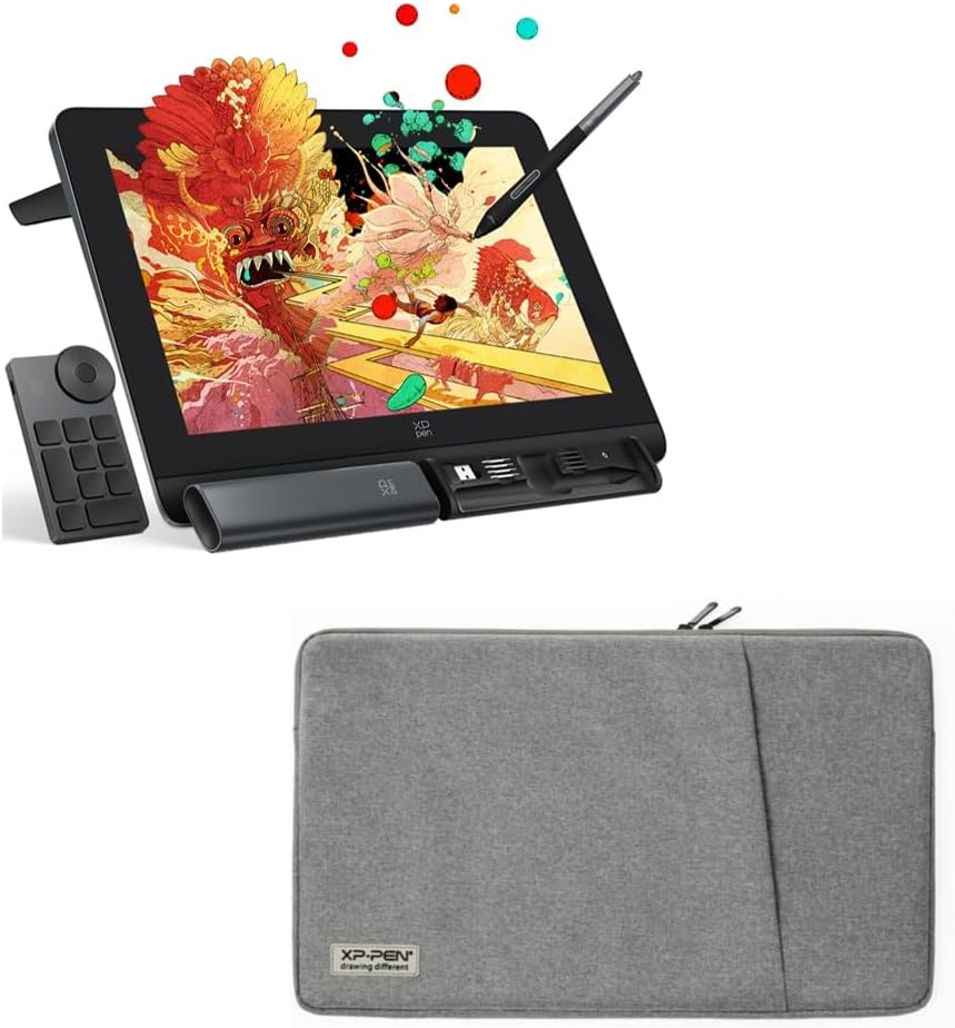 XPPen Artist Pro 14 Gen2 Drawing Tablet with Screen 14 inch Graphic Art Tablet with Full Laminated Anti-Glare Screen 16384 Pressure Levels & XPPen Carry Protective Bag