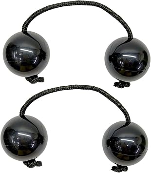 2pack Kashaka African Instruments,Aslatuas Musical Rhythmic Ball,Single Hand Percussion Asalato for Parties,Classroom Color Black