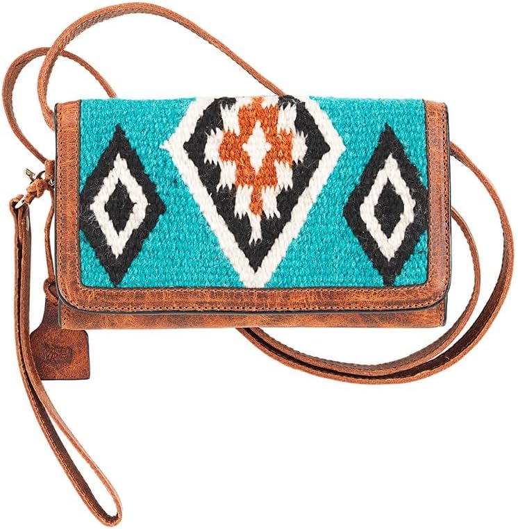 Angel Ranch Western Handbag Womens Clutch Crossbody Teal D330007253