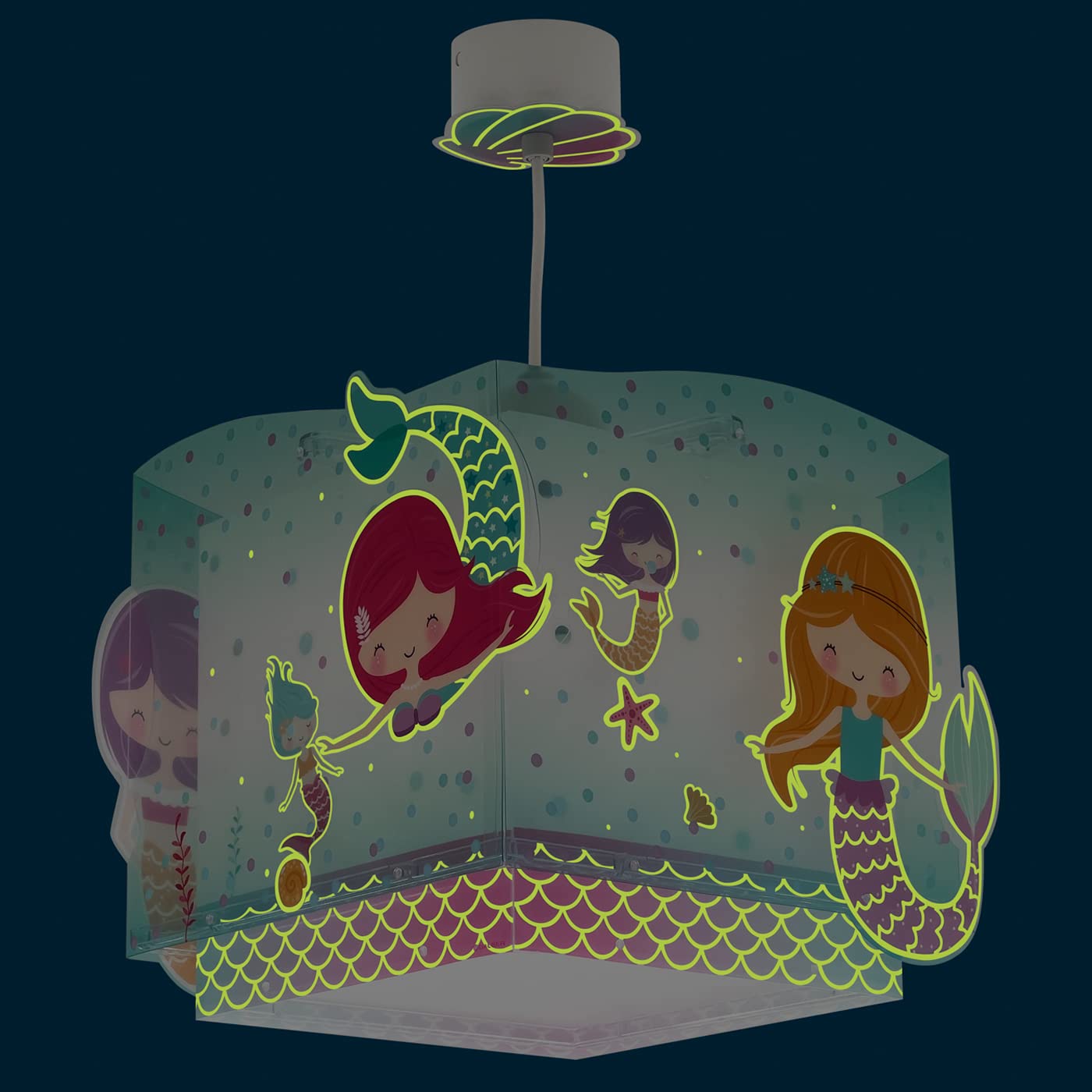 Dalber Lampada da soffitto a sospensione per Bambini Mermaids Sirene