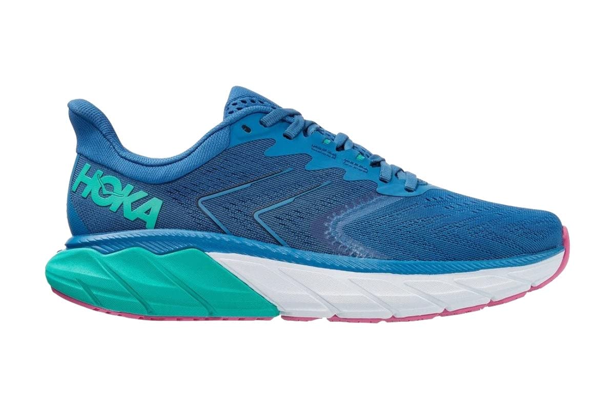 Hoka One One Womens Arahi 5 Textile Synthetic Vallarta Blue Atlantis Trainers 9.5 US