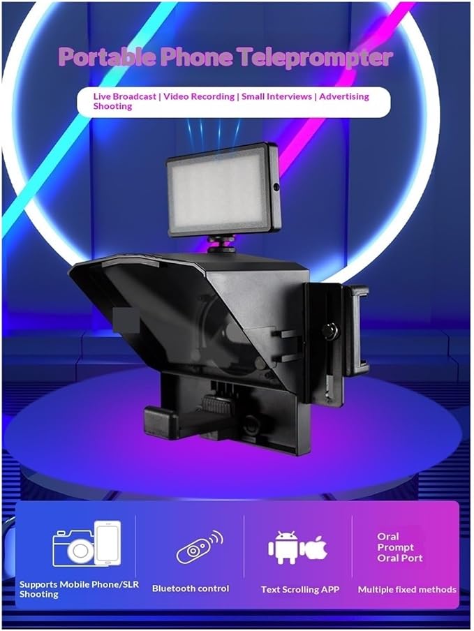 Teleprompter Mini Portátil para Móvil y Video miniatura 4