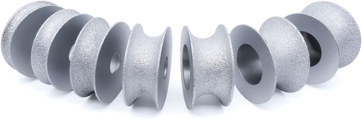 Diamond Grinding Wheel Vacuum Brazed Full Bullnose Diamond Router Bit Profiling Wheel For Stone Granite Edge Abrasive,20mm