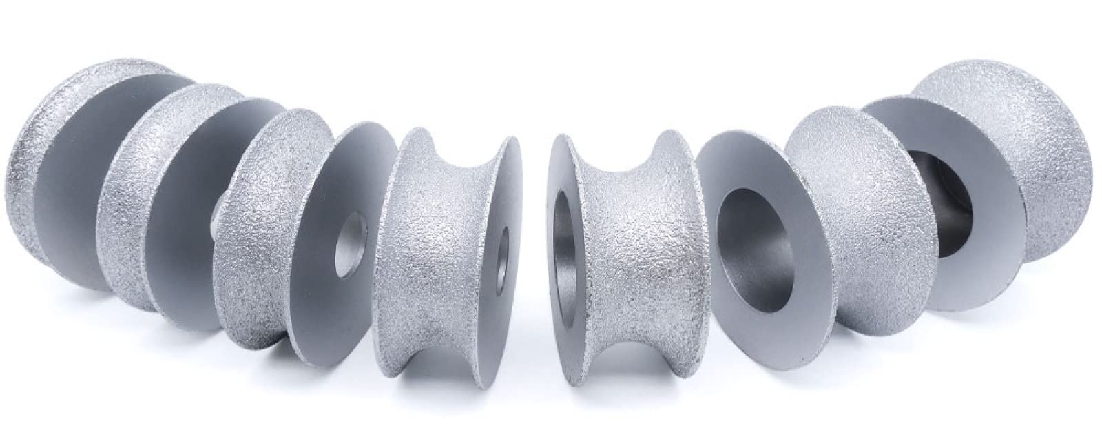 Rueda De Molienda De Diamante Soldada Al Vacío Rueda De Perfilado De Broca De Enrutador De Diamante Bullnose Completo Para Borde De Granito De Piedra Abrasivo,30 Mm