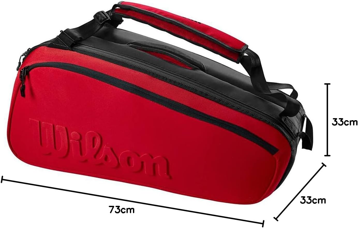 Wilson(ウイルソン) テニス バドミントン ラケットバッグ SUPER TOUR(スーパーツアー) シリーズ 2本~15本収納可能(中厚ラケットを基準)