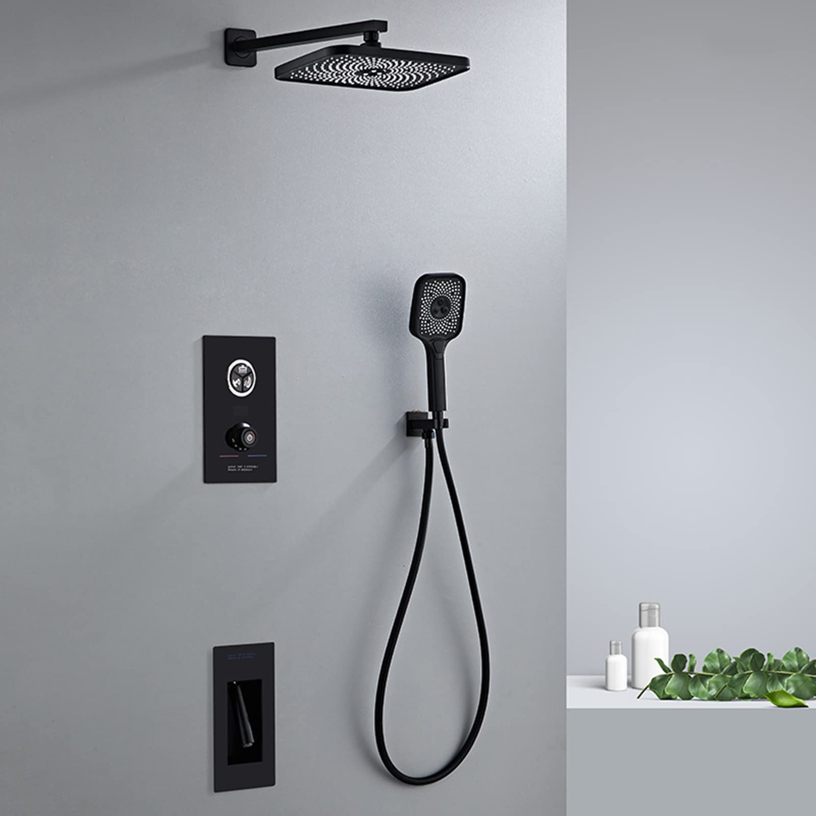 Mitigeur de douche noir encastré pour transformer votre salle de bain
