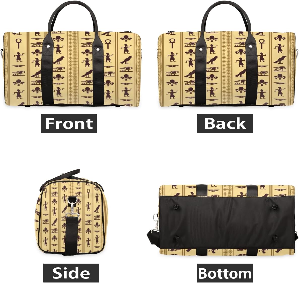 Vintage Abstract Man Flower Travel Duffel Bag for Women Men Large Capacity Overnight Weekender Bags for Lightweight Waterproof Sport Gym Bag for Workout Yoga Swim