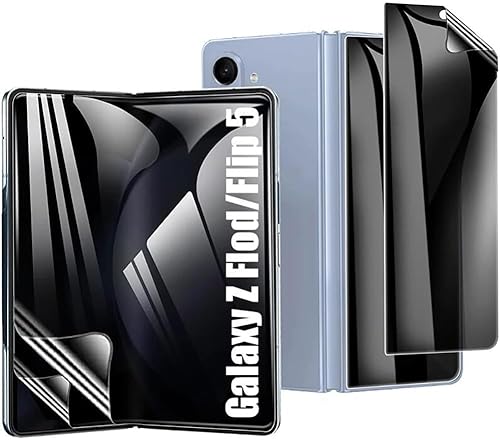 LXEEOLX [2 Pack Privacy Screen Protector for Samsung Galaxy Z Fold5 / Samsung Galaxy Z Fold 5, Full Coverage Anti-Spy Soft Hydrogel Film [Shatter-Resistant][Anti-Scratch][No Tempered Glass Film]