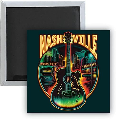 Nashville Tennessee Souvenir - Imán para nevera (2.5 x 2.5 pulgadas)