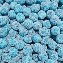 Sour Raspberry Hard Candy from England, Extremely Sour Fizzy Blue Candy, Round Shape, 250g, 8.81 Ounce