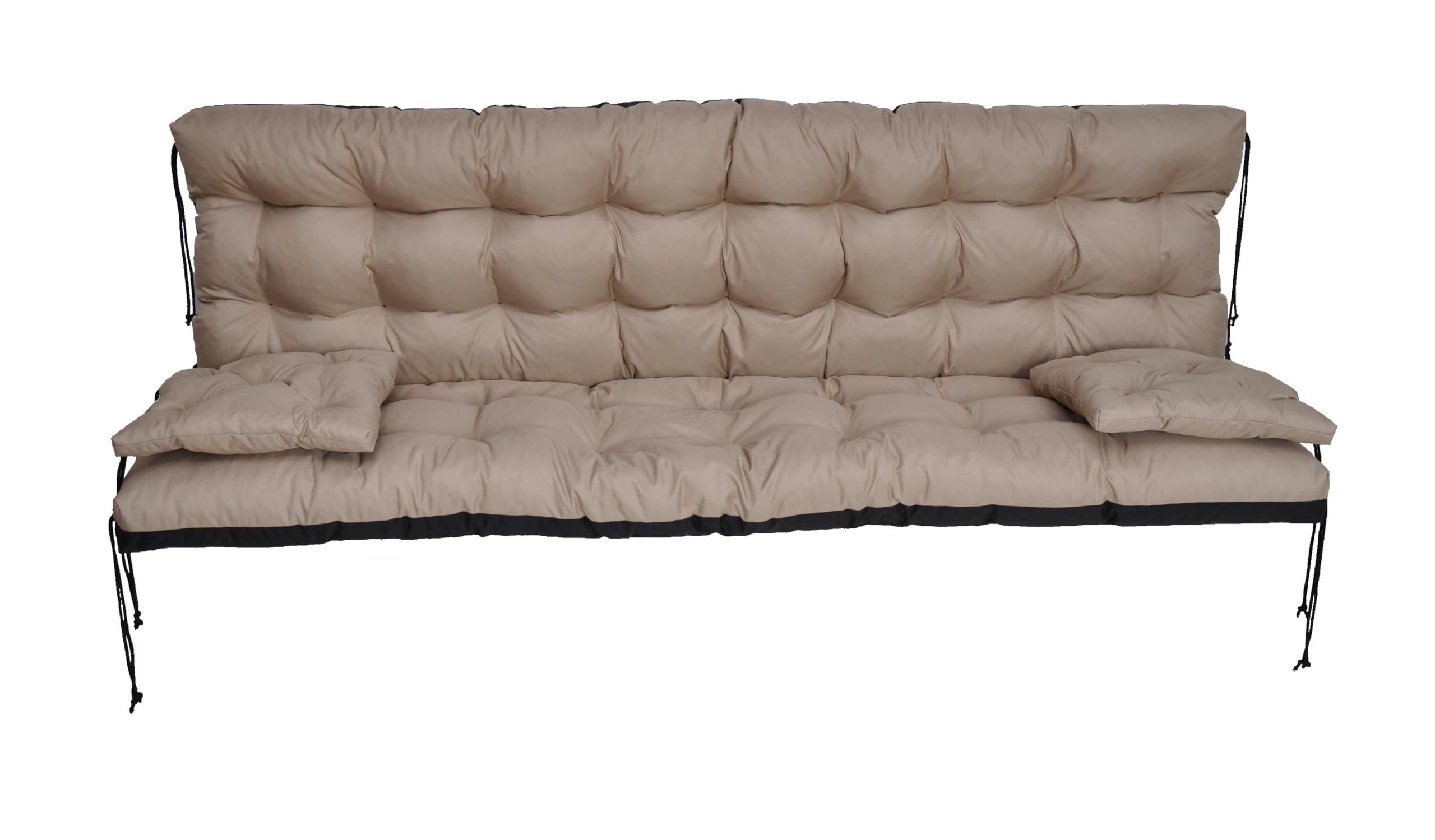 Coussin imperméable pour balancelle de jardin, coussin de balancelle de jardin, coussin de banc - 160 cm - Beige