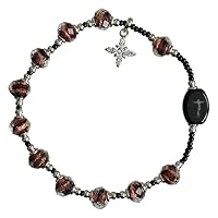 Algopix Similar Product 15 - Murano Glass Thistle Swirl 8mm Rosary