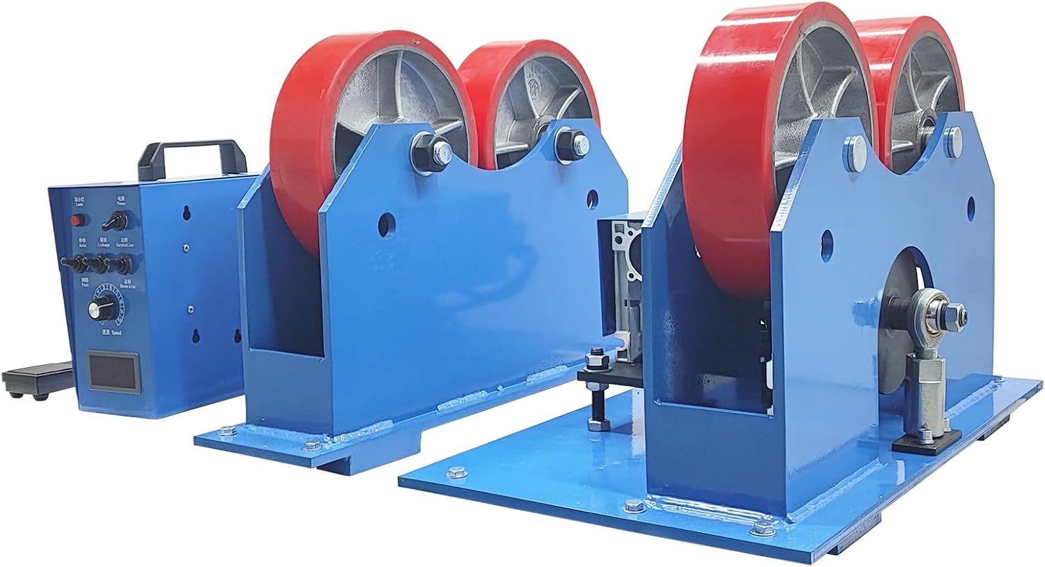 110V Tank Turning Welding Rolls Holder, 4400lbs Load Capacity, Pipe Tank Turning Linkage Rollers, 50-1000mm/1.97"-39.37" Rotary Welding Positioner