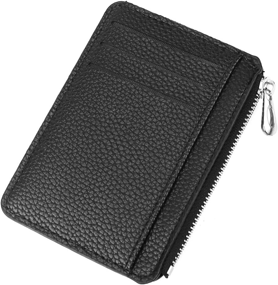 Siwinparts Credit Card Wallet Black Leather Card Holder Credit Card