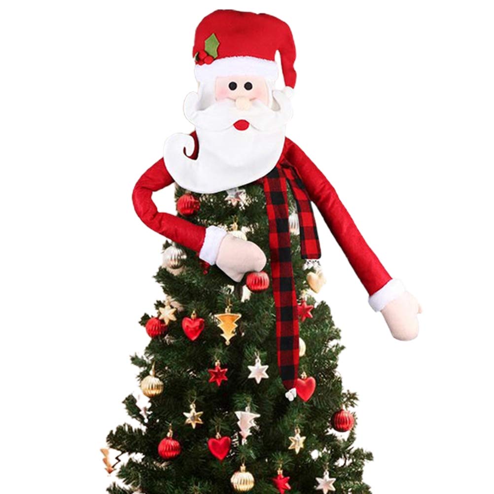 Buy BSMEAN Santa Tree Topper, Christmas Tree Topper Santa Hugger with