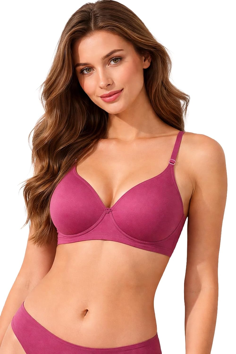 HERBLOURE Women's Cotton Blend Padded Wire-Free T-Shirt Bra, Adjustable Straps, Breathable Lightweight Demi Cup with Hook ... - Review, Price and Buying Guide