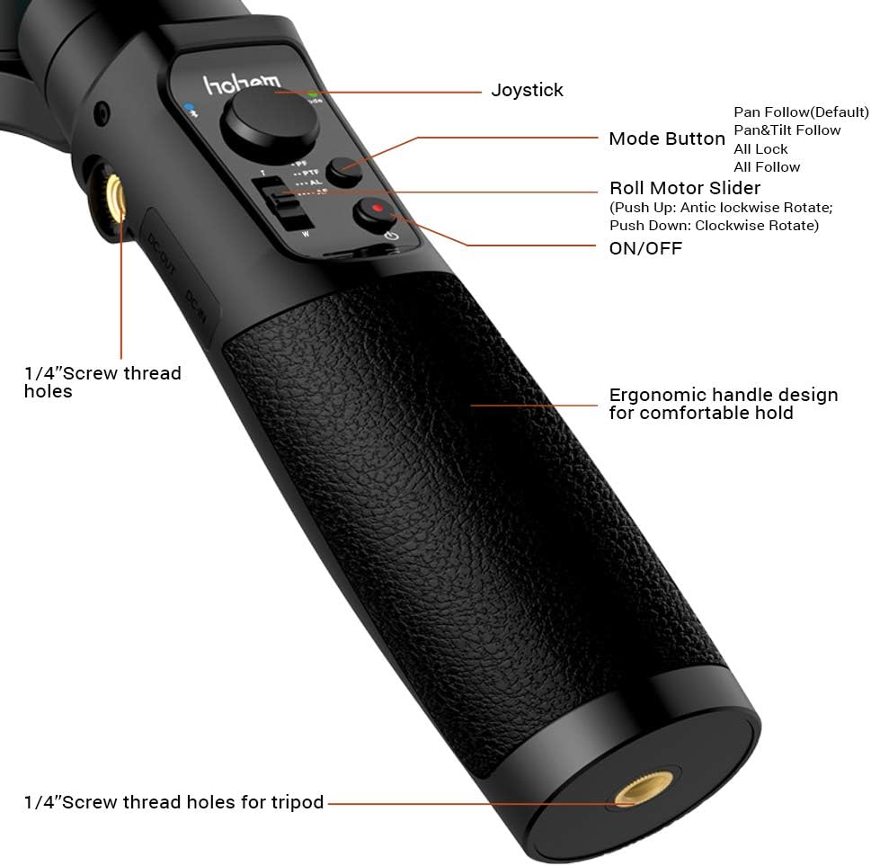 Flаѕh Dеаlѕ - 40% оƒƒ Gimbal Stabilizer for GoPro, 3-Axis Handheld Gimbal Stabilizer for Action Camera, GoPro Hero 7/6/5/4/3 DJI Osmo Action, Sony RX0, Yi Cam 4K, AEE, SJCAM, Splash Proof, Timelapse, hoehm iSteady Pro 2