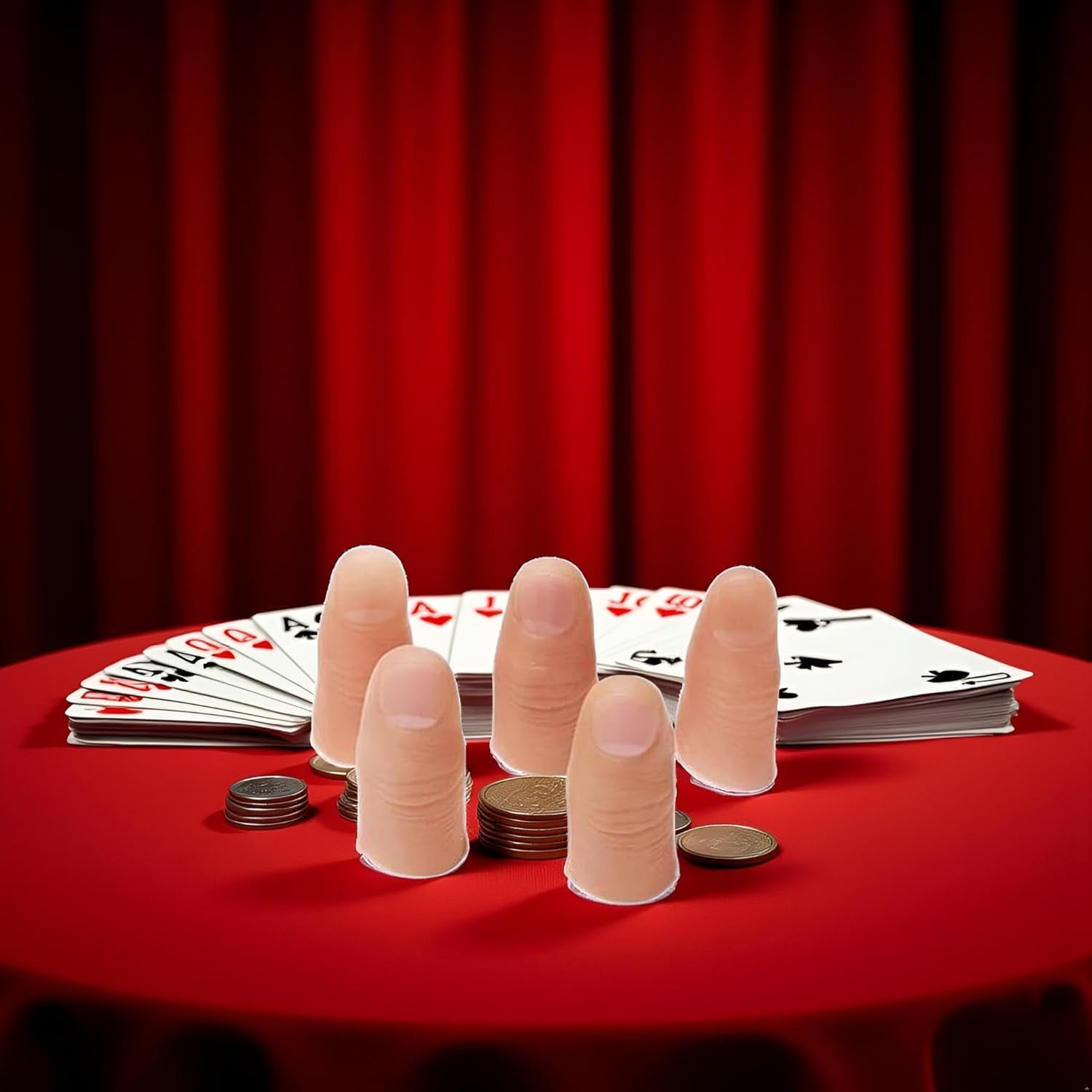 5 Pcs Magic Trick Fingers Fake Thumb Tips Stage Show Prop Prank Magic Kits and Accessories Novelty Toys image 2