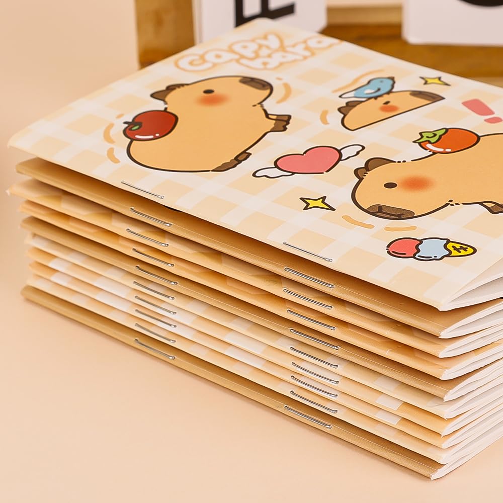 الفاخر - 5Pcs Random Capybara A7 Notebook Portable Diary Plan Mini Notebook Student Stationery Gift 2026 - view 5