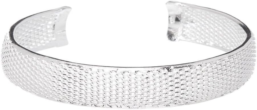 Hollywood Sensation Silver Bracelets for Women Bangle Bracelets : Mariah Bracelet Bangle 925 Sterling Silver Plated Adjustable Wide Cuff Bangle, Bracelet Bangle for Women