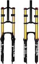 B Bolany Bike Suspension Fork 26/27.5/29" for Mountain Bike DH Air Double Shoulder Downhill Rappelling Shock Absorber Straight Tube Ultralight Bicycle Shock Absorber Rebound Adjust