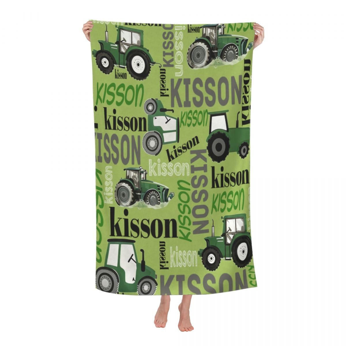 NGGBBDYGB Personalized Logo Custom Beach Towels Cotton Absorbent Travel Towel
